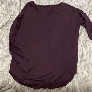Burgundy lululemon long sleeve size 10